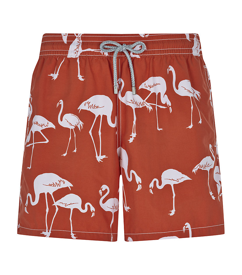 Vilebrequin Moorea Flamingo Swim Shorts in Red for Men Lyst