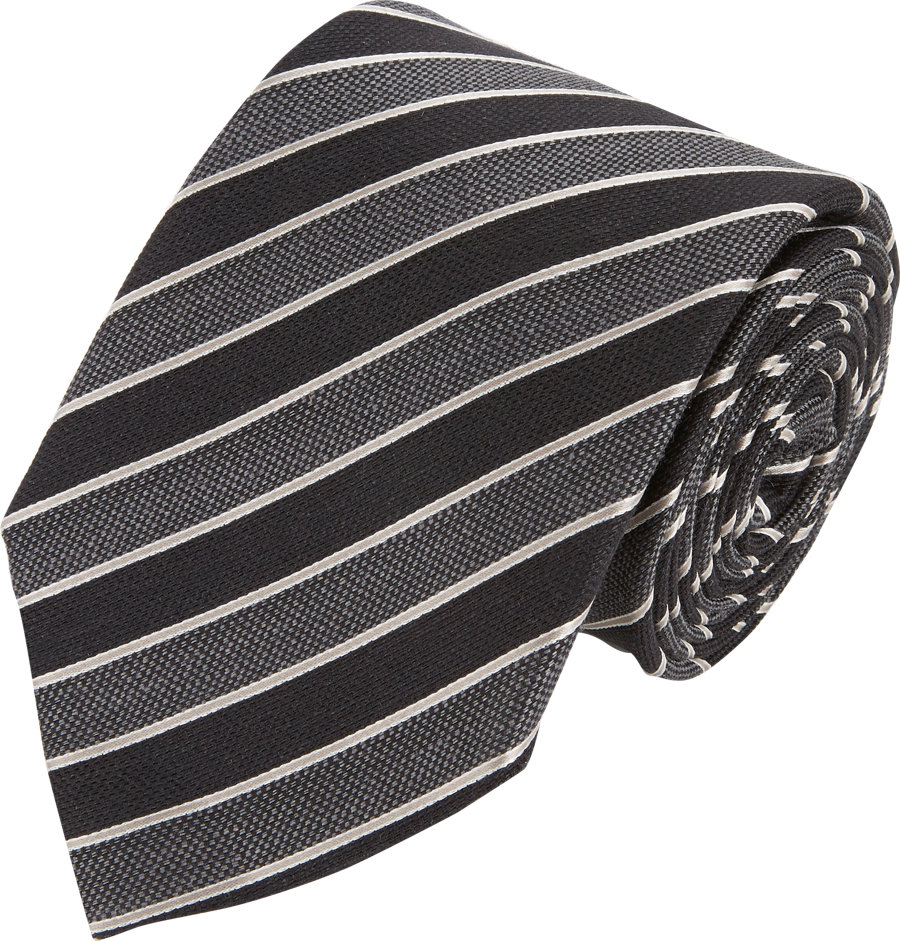 Armani Fancy Stripe Tie in Black for Men | Lyst