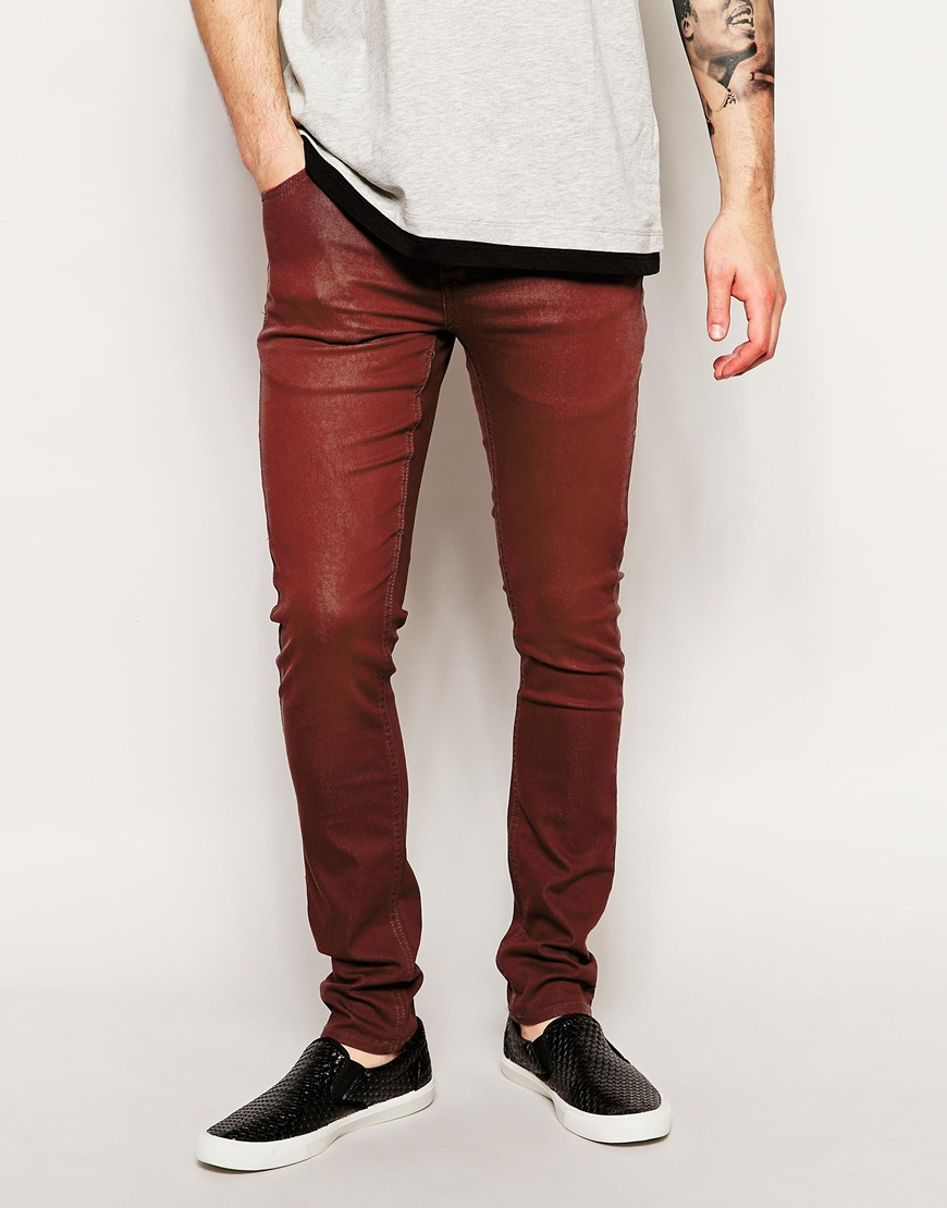 red tight pants