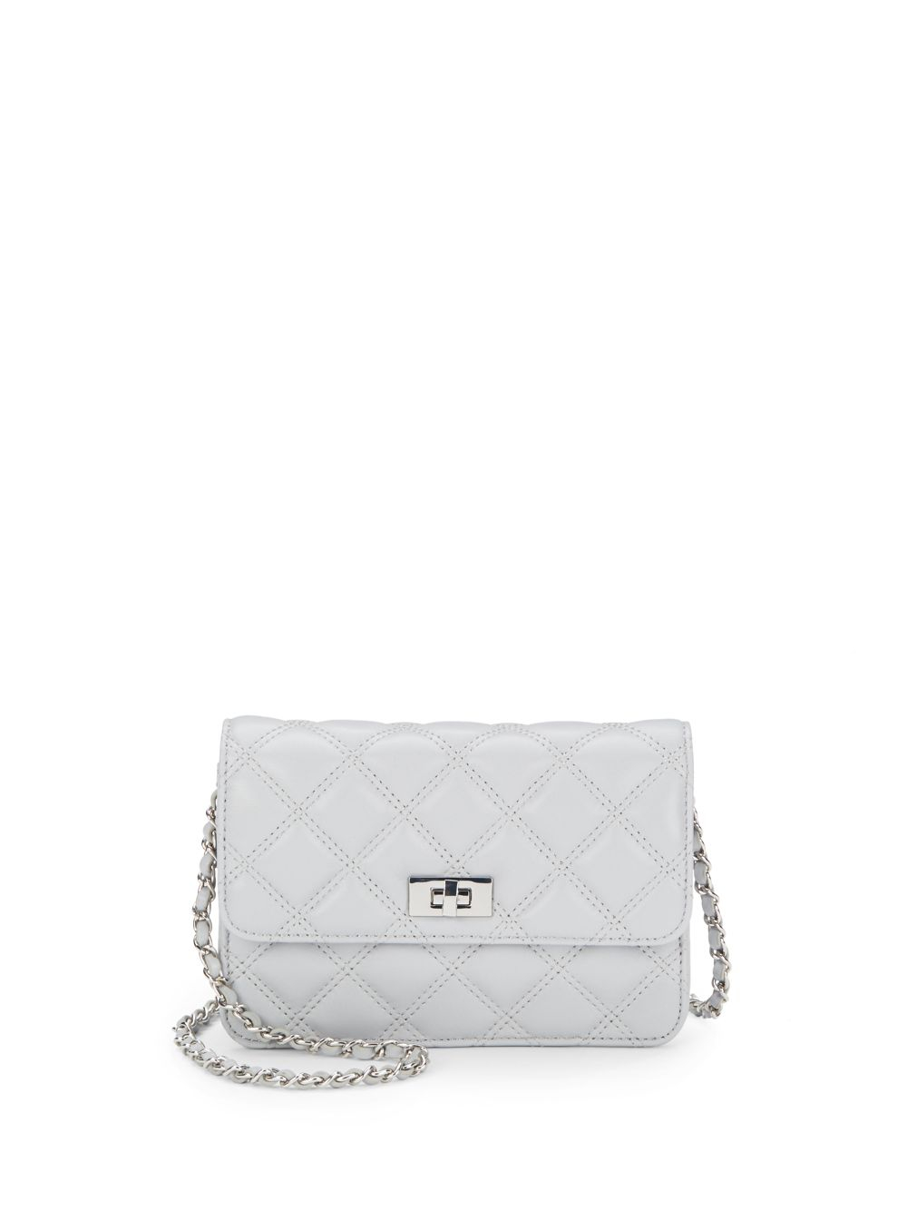 Saks Fifth Avenue Black Sissy Quilted Wallet Crossbody Bag in White ...