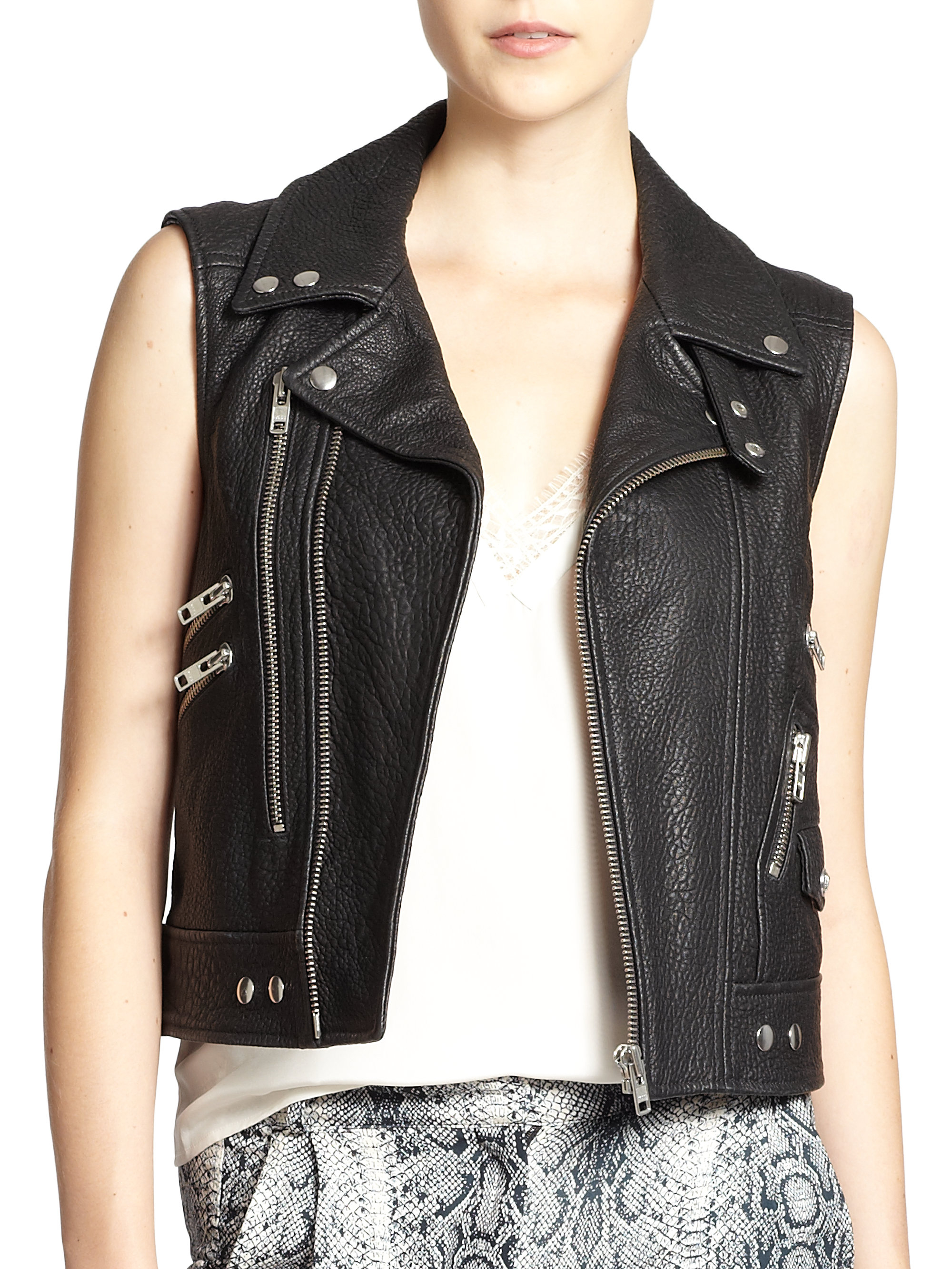 black bubble vest