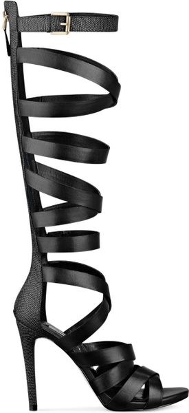 Guess Chrina Tall Gladiator Sandals in Black | Lyst