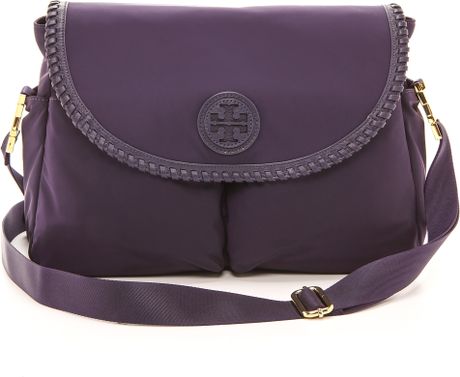 Tory Burch Marion Nylon Baby Bag Blue Ink in Purple (Blue Ink) | Lyst