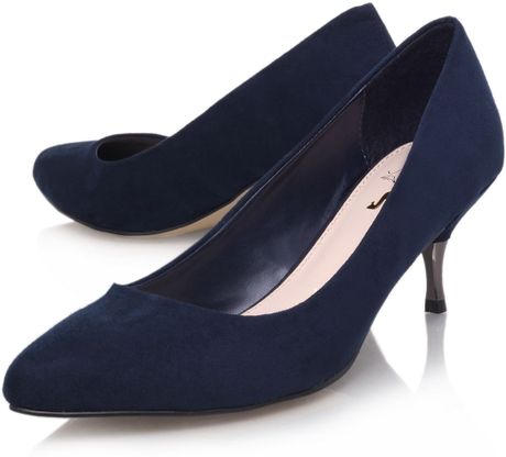 Miss Kg Caitlyn Low Heel Court Shoes in Blue (Navy) | Lyst