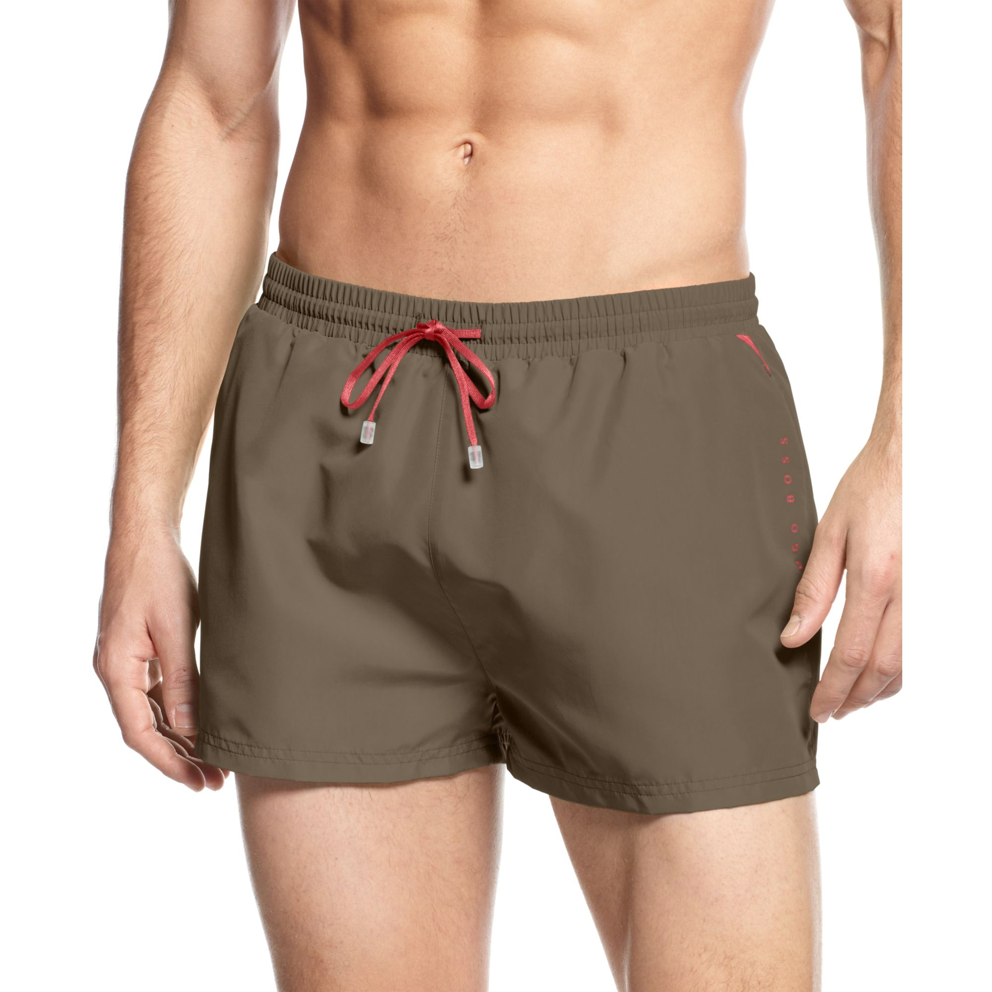 Hugo Boss Boss Innovation 30 Mooneye Swim Trunks in Brown for Men Lyst