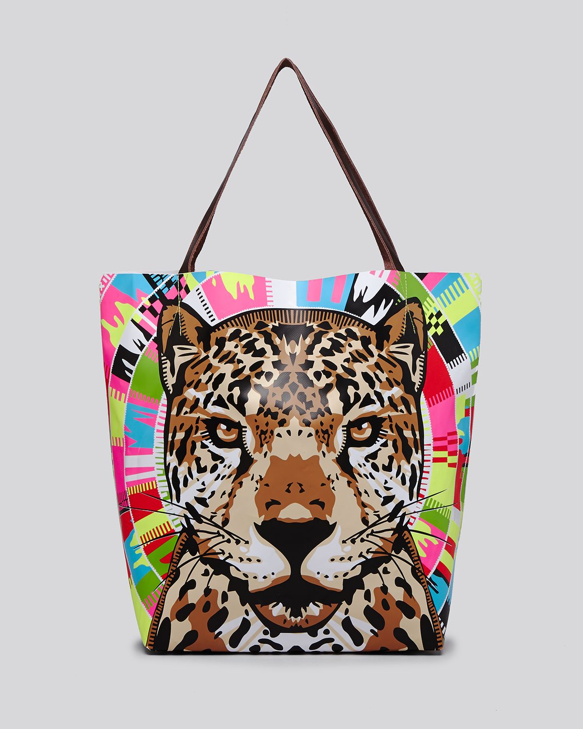 Mara Hoffman Jaguar-Print Vinyl Tote Bag in Multicolor (Jaguar)