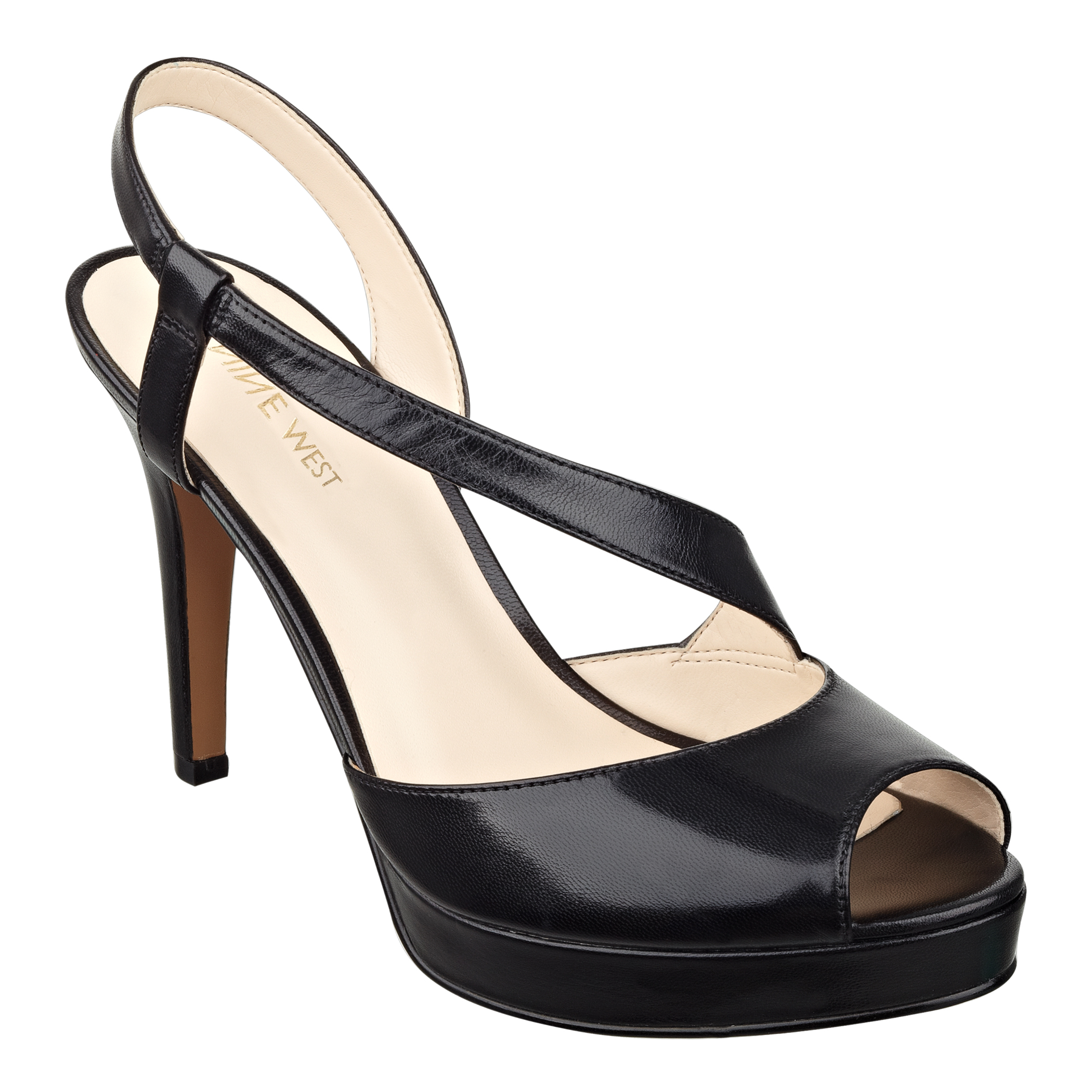 Nine West Carlacay Sandal in Black (BLACK LEATHER) | Lyst