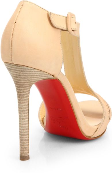 louboutin beige sandals