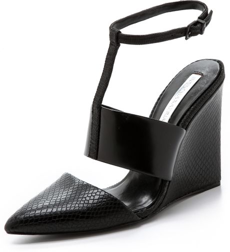 low black wedges with ankle strap