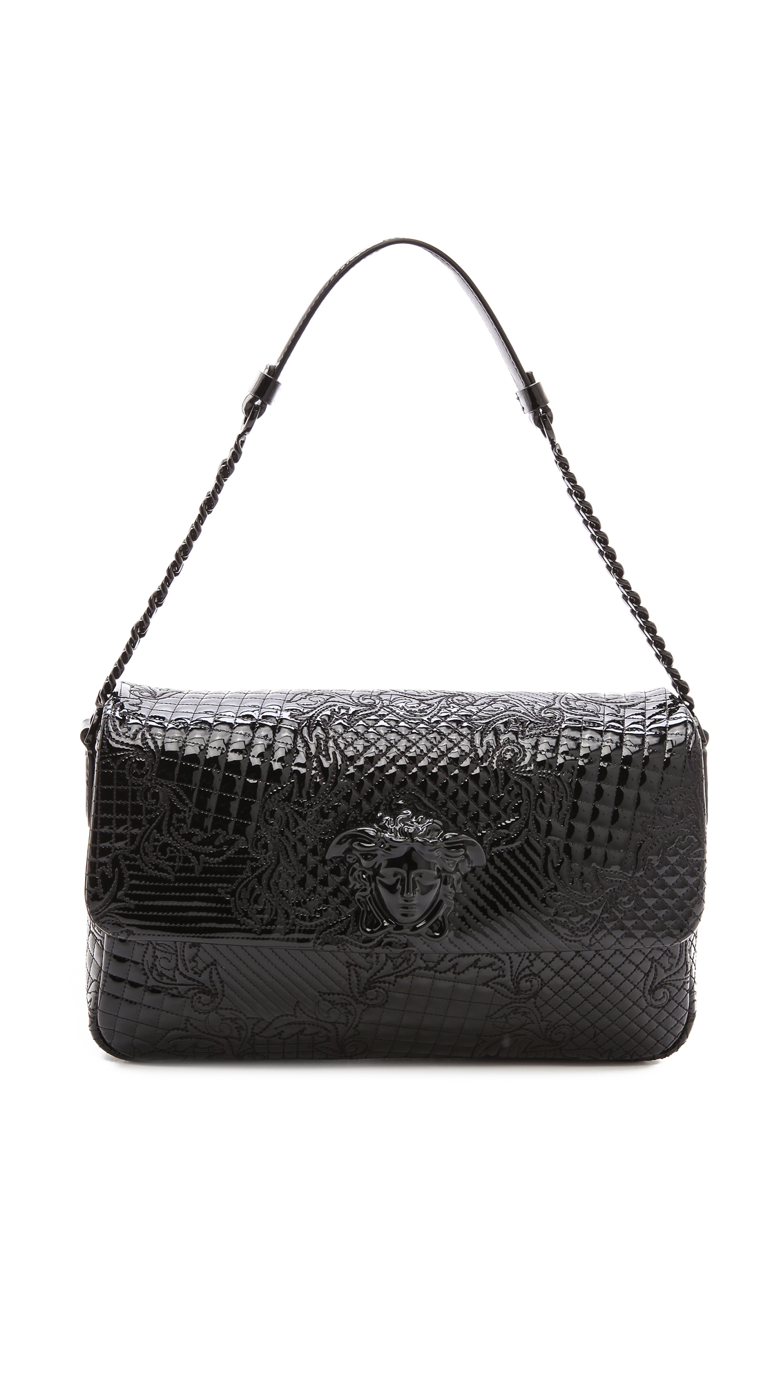 Versace Leather Handbag in Black Lyst