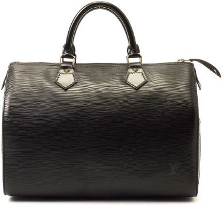 Louis Vuitton Preowned Black Epi Leather Speedy 30 Bag in Black | Lyst