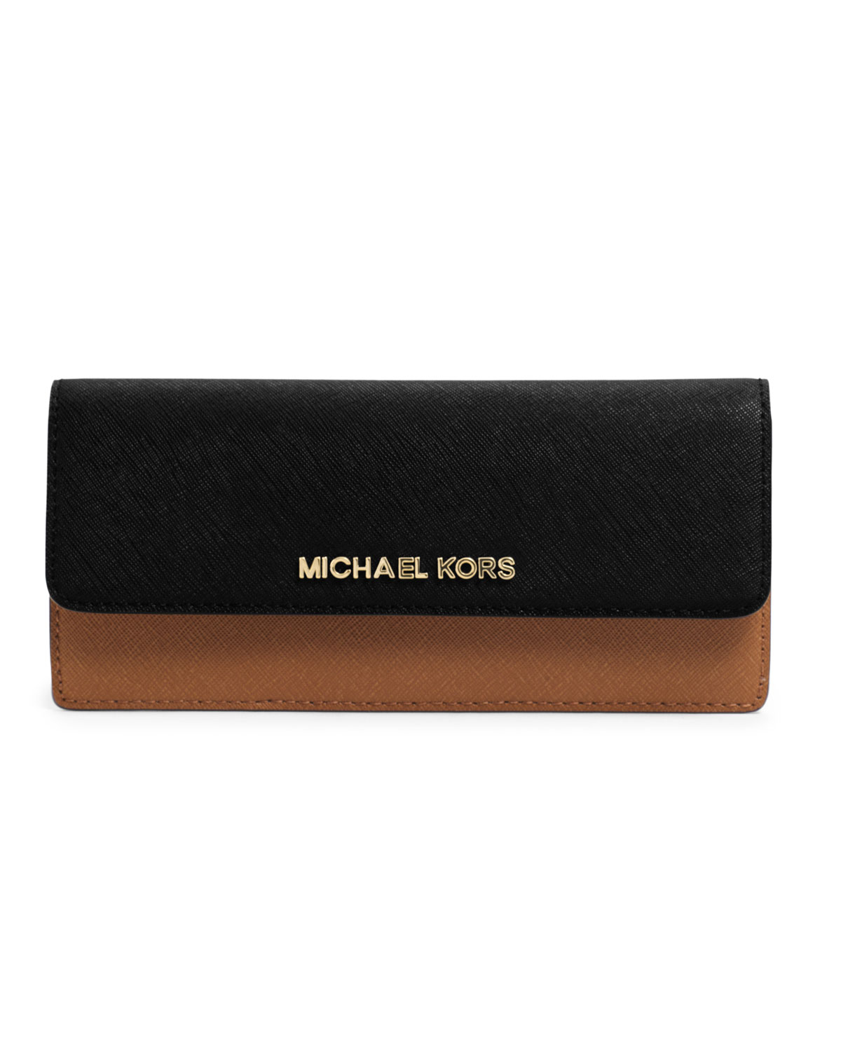 Michael Michael Kors Jet Set Flat Travel Wallet in Black (BLACK ...