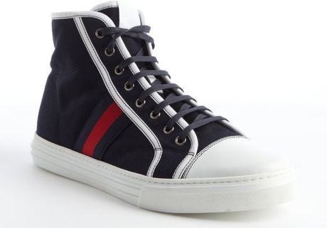 navy gucci sneakers