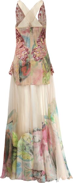 net butterfly gown