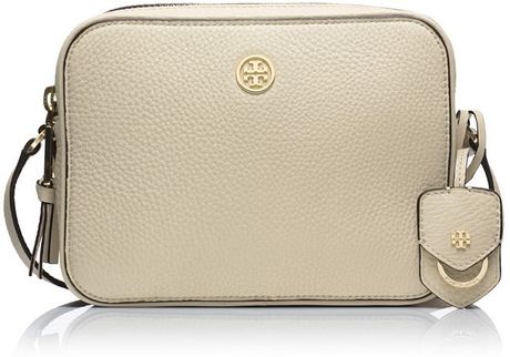 tory burch robinson pebbled double zip crossbody