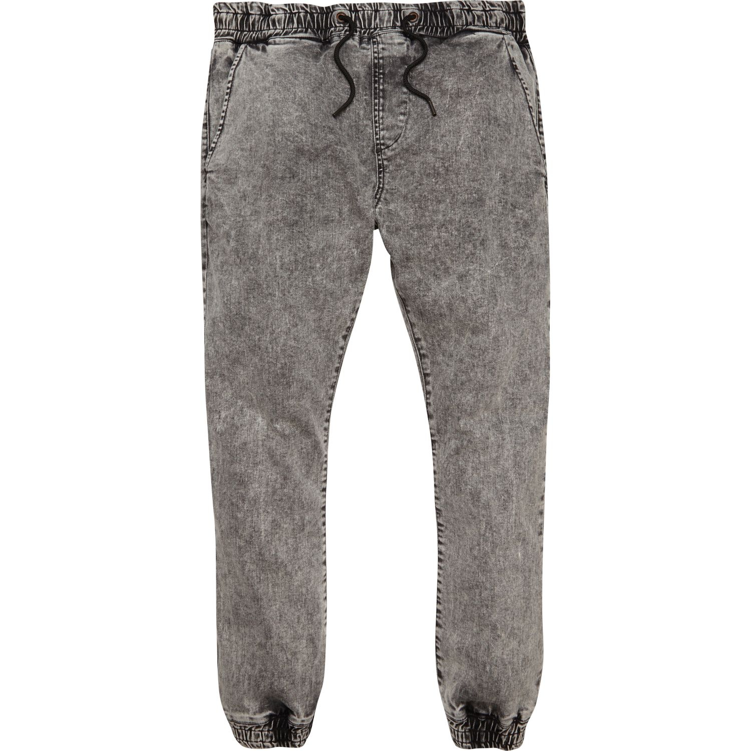 acid wash denim joggers