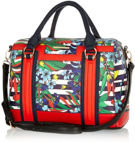 river island navy handbag