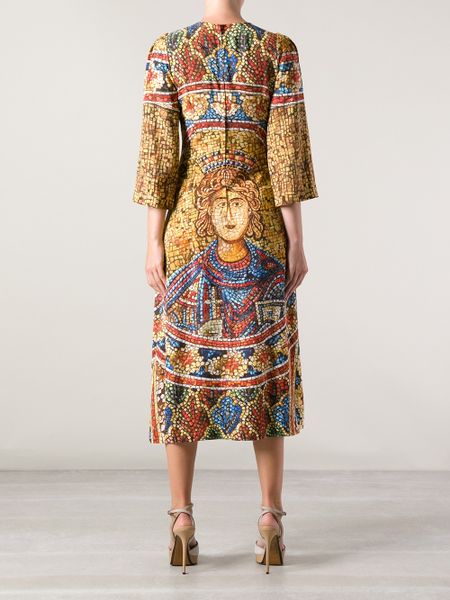 dolce gabbana printed dress