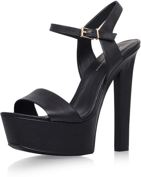 Topshop Black High Heel Sandals in Black | Lyst