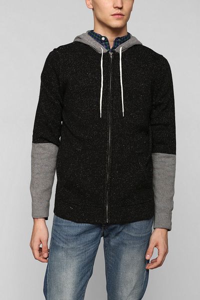 Urban Outfitters Cpo Colorblock Zipup Hoodie Sweater in Black for Men ...