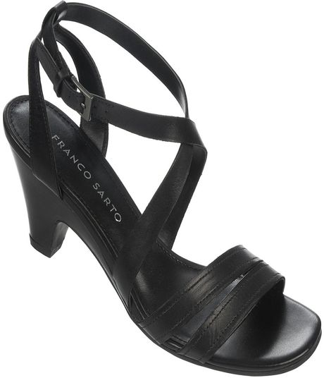 ... Province Vegan Leather Heeled Sandals in Black (Black Leather) | Lyst