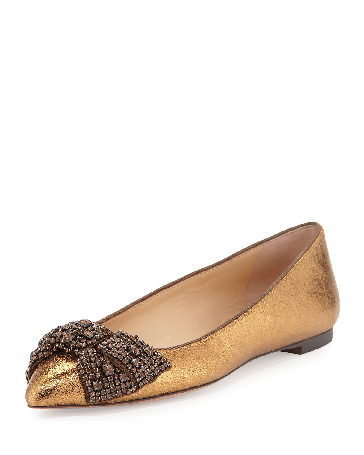 tory burch crystal buckle flat