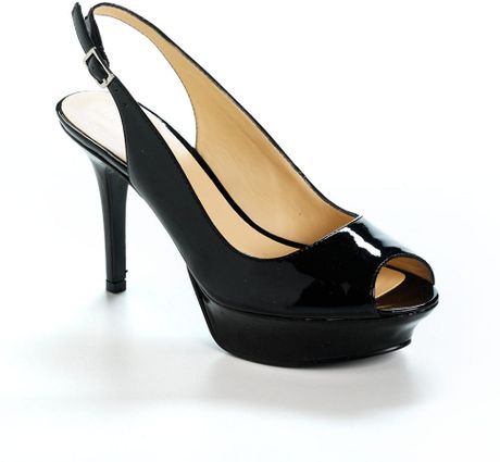 Nine West Just Smile Slingback Platform Pumps in Black | Lyst