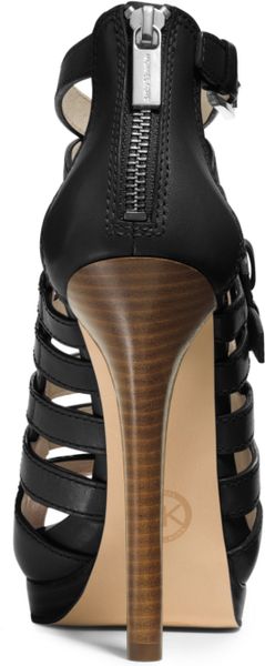Michael Kors Michael Sandra Platform Sandals in Black | Lyst