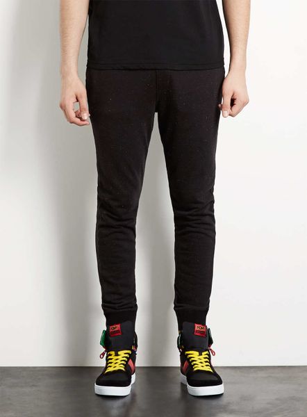 mens black skinny joggers uk