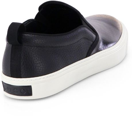 gucci black slip on sneaker