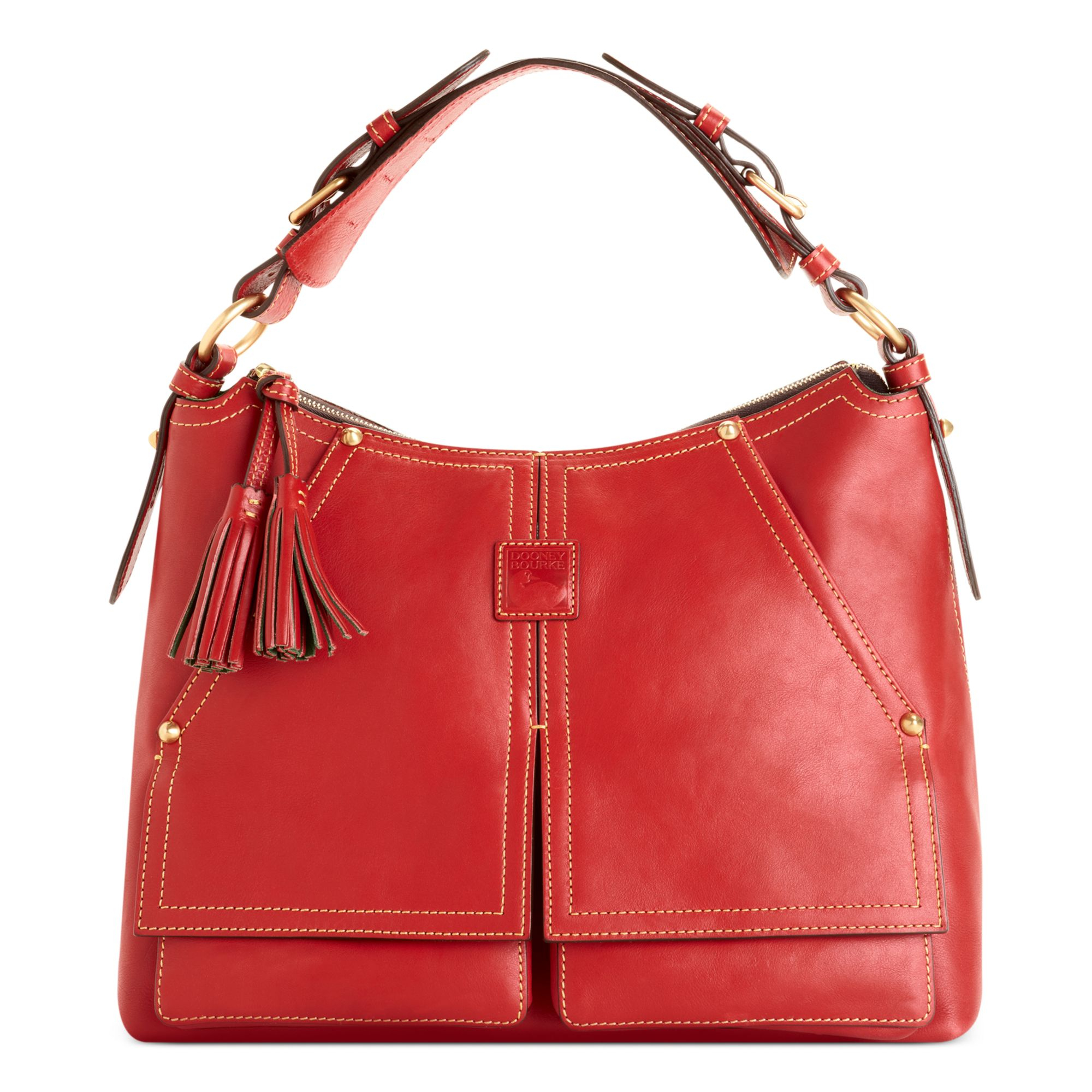 red dooney florentine satchel