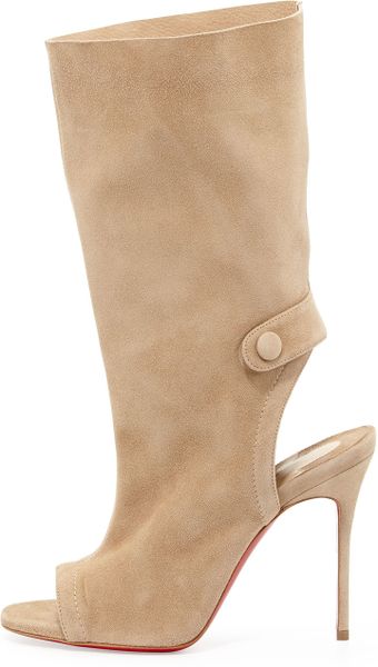 louboutin beige boots