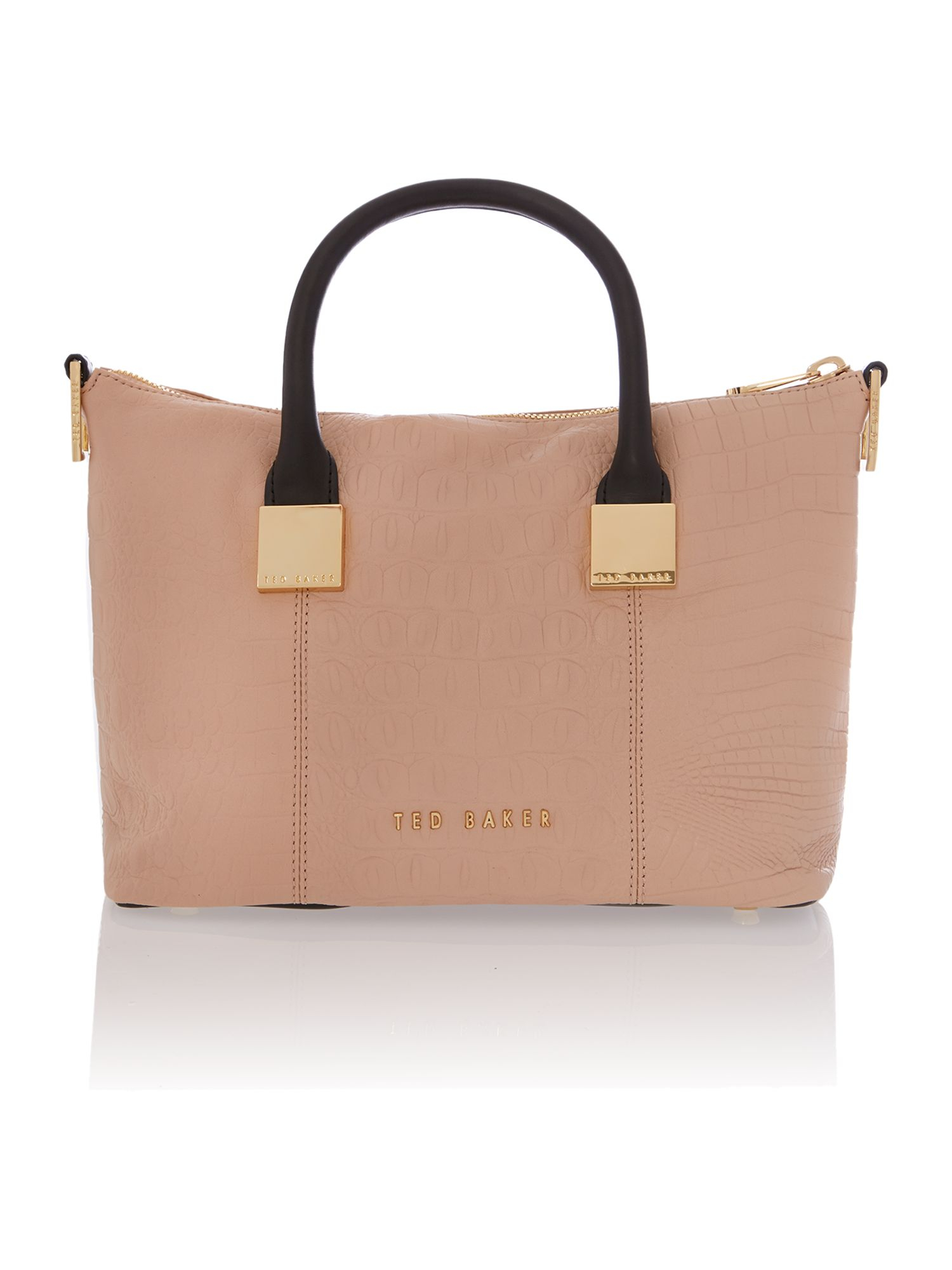 Ted Baker Cream Colourblock Small Square Tote Bag in White Lyst