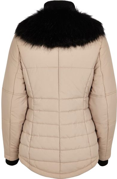 river island cream faux leather jacket