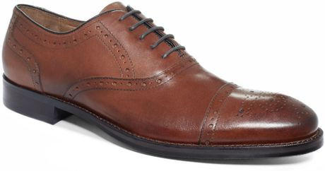 Johnston  Murphy Tyndall Cap Toe Shoes in Brown for Men (Mahogany ...