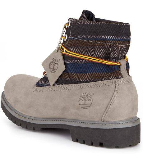 gray nubuck timberlands