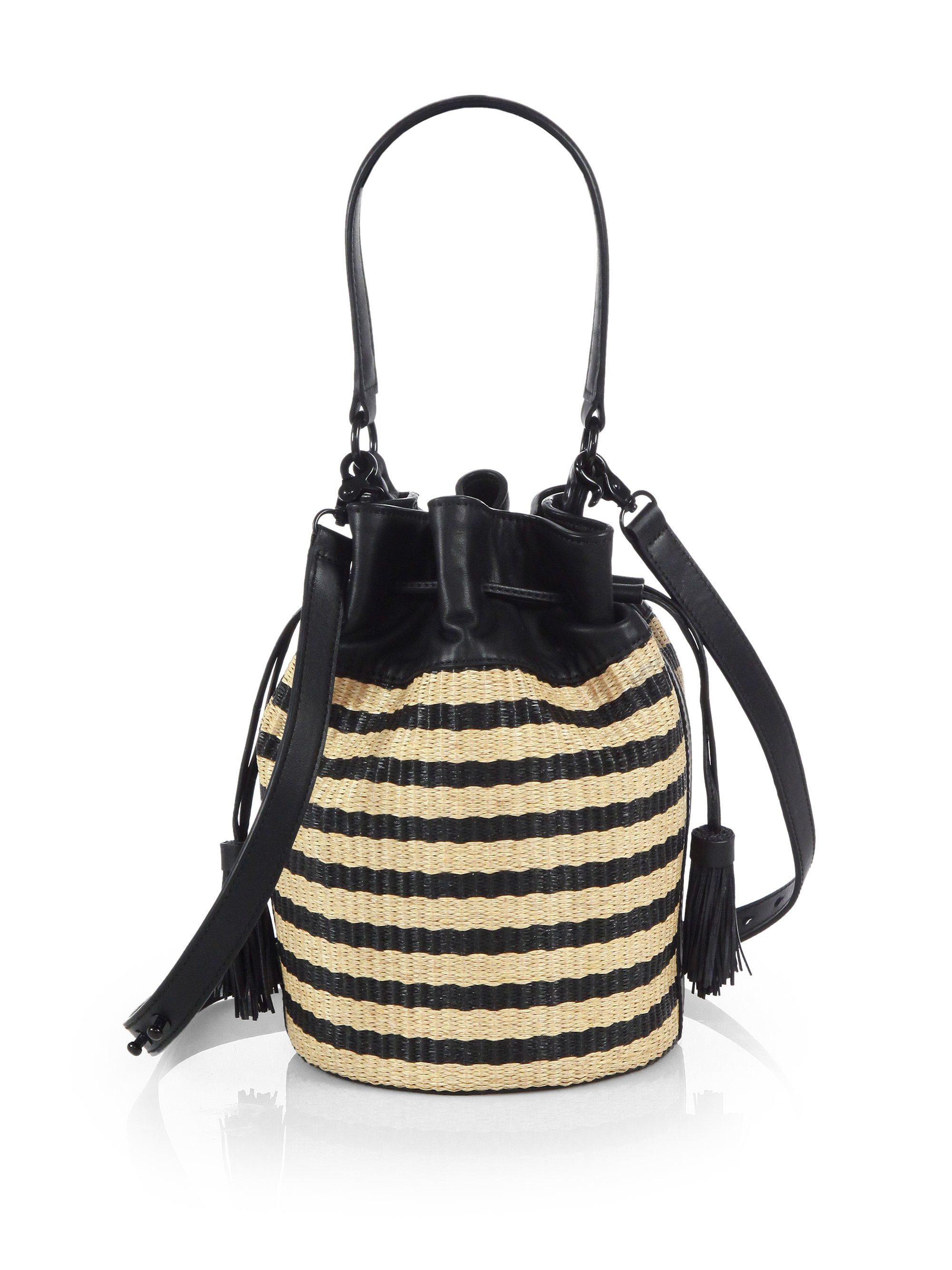 woven raffia shoulder bag