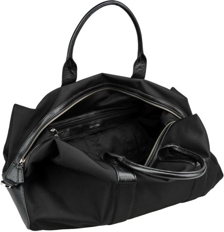 calvin klein black duffle bag