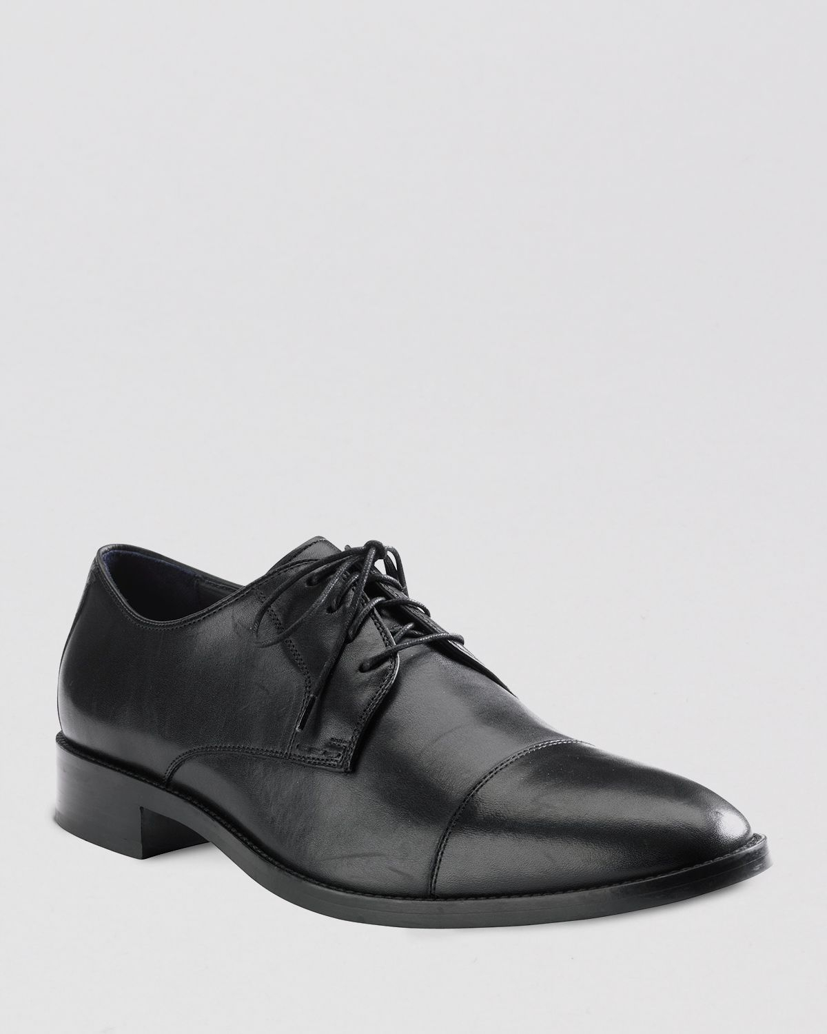 Cole Haan Lenox Hill Leather Cap Toe Oxfords in Black for Men | Lyst