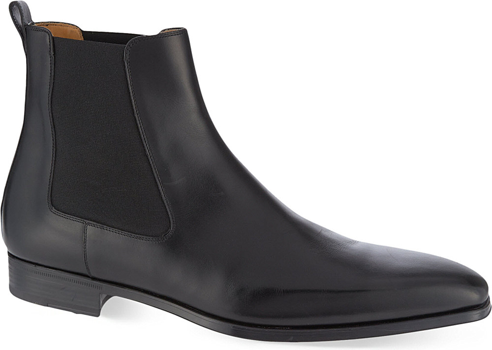 Magnanni Leather Chelsea Boot in Black for Men Lyst