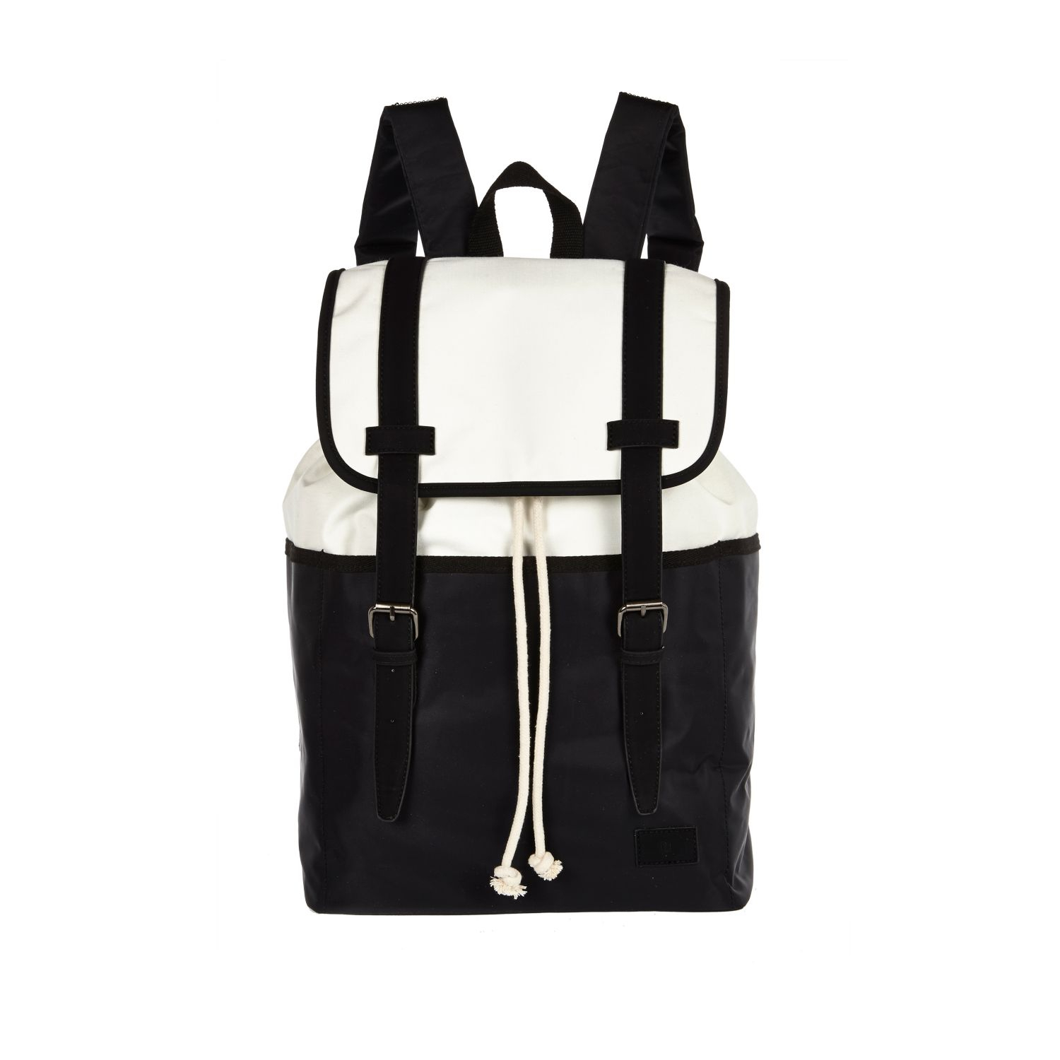 River Island Black Color Block Backpack in Black for Men Lyst