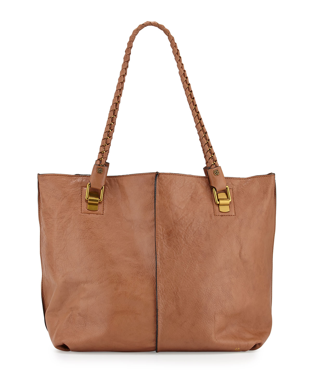 Elliott Lucca Brown Mathilde Chain Leather Tote Bag Lyst