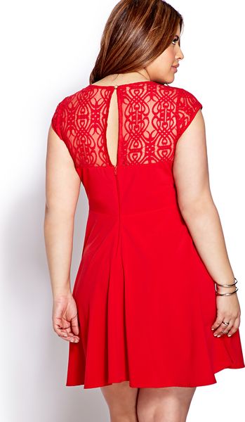 Forever 21 Party Time Pleated Dress in Red