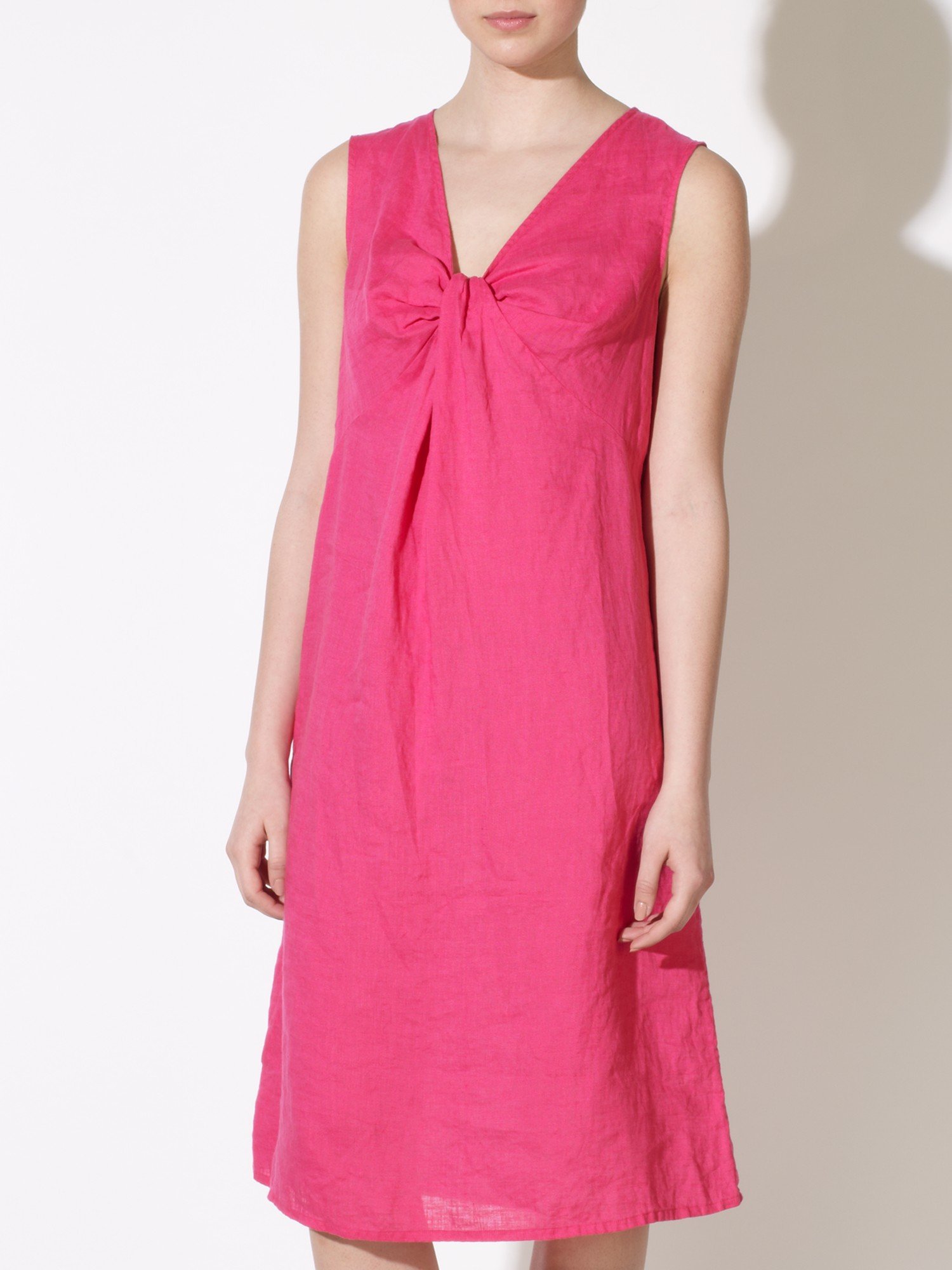 John Lewis Capsule Collection Linen Knot Dress in Pink | Lyst