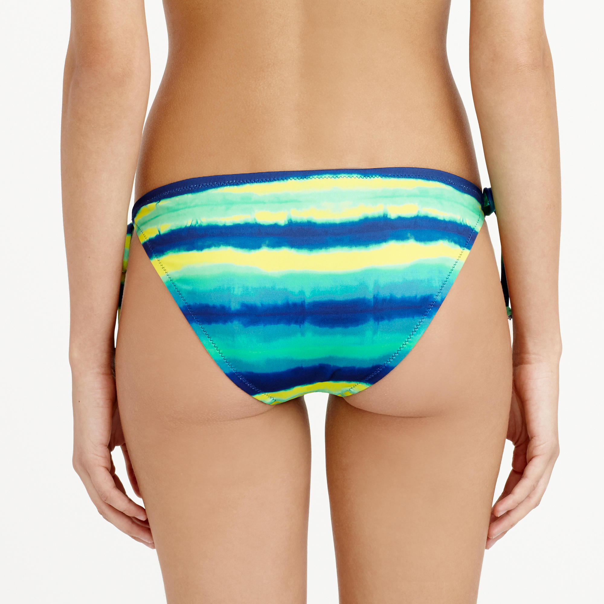 J Crew Tie Dye Stripe String Bikini Top In Blue Lyst