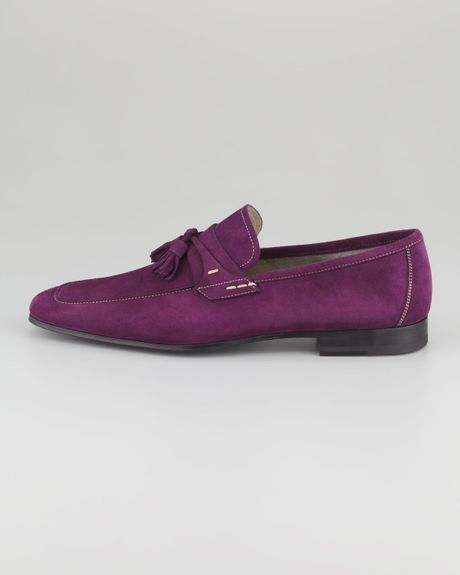 purple loafers for magnanni for neiman suede tassel loafer purple in purple loafers for magnanni for neiman suede tassel loafer purple in