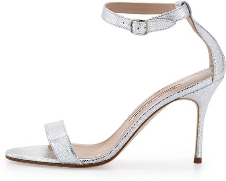 manolo blahnik shoes silver