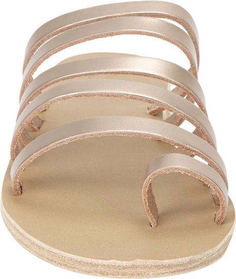 Ancient Greek Sandals Niki Strappy Flat Sandals in Gold (rose) | Lyst