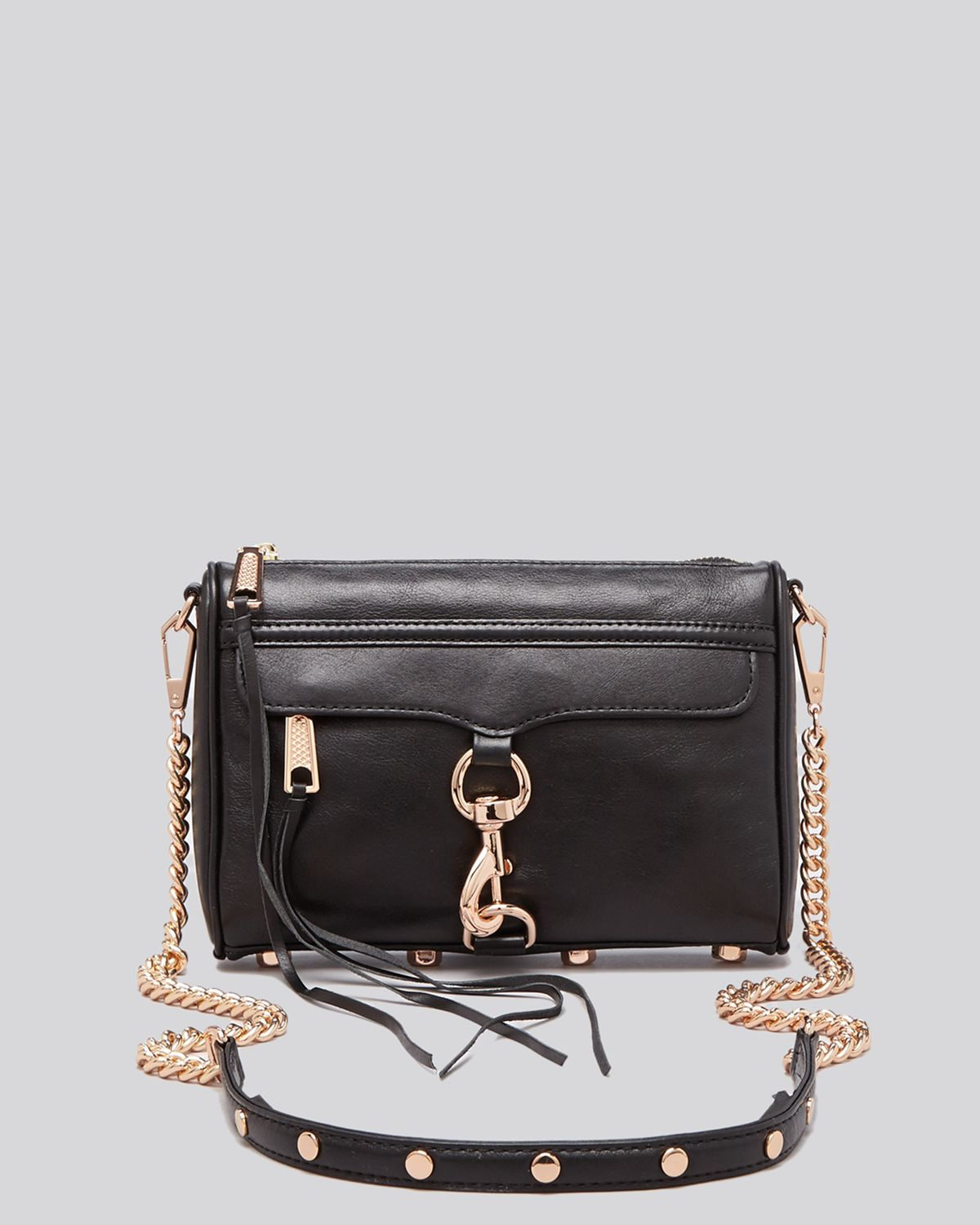 ... Minkoff Crossbody - Mini Mac With Rose Gold-Tone Hardware in Black