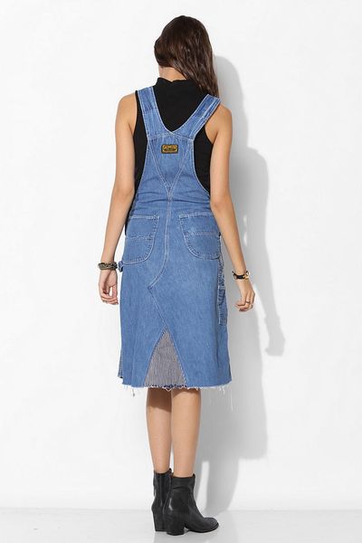 Urban Outfitters Urban Renewal Patched Overall Dress in Blue (INDIGO ...